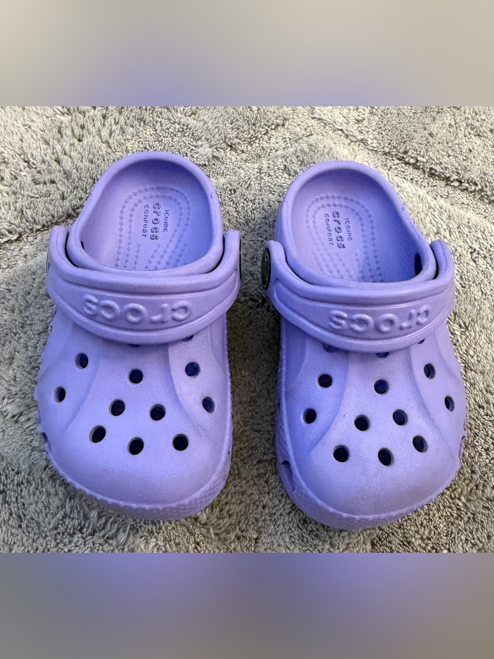 Crocs Classic Clog Unisex Kids Purple Rubber Slip On Clog Sandals C5